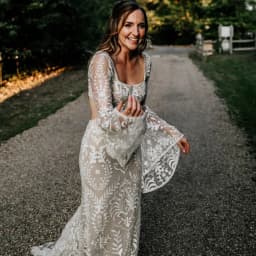 Boho Long Batwing Sleeves Lace Wedding Dress Drop Ship Customized Mermaid Rustic Beach 2026 Square Neck Open Back Bridal Gowns