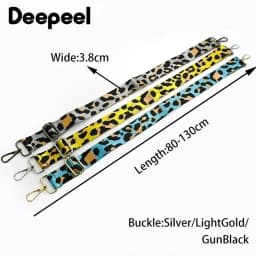1Pc Deepeel 38mm Women Jacquard Bag Belts Leopard Shoulder Crossbody Straps Adjustable Webbing Strap DIY Bags Accessories