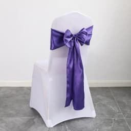 Wedding Decoration Chair Satin Sash Bow Tie Self-Tie 10 Pieces Per Lot Plain Solid Colour Birthday Party Festival Hotel Holiday
