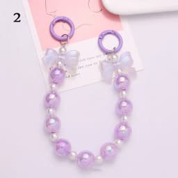 Y2K Cute Bowknot Phone Charm Strap Lanyard DIY Beaded Pendant Sweet Girl Keychain For iPhone Accessories Purse Bag Pendants