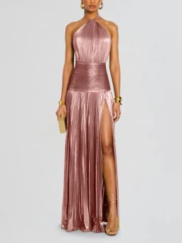 Sleeveless Backless Dress with Sash Neck Hanging Split Design Formal Gown Women's Fashion Spring Summer Autumn Winter Dress