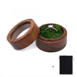 Free Personalized Wooden Wedding Ring Box With Bag Wedding Walnut Ring Box Custom Engagement Proposal Holder Bridal Gift For Her
