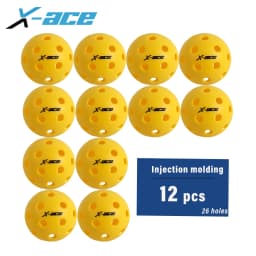 X-ace Pickleballs Balls, Injecional Molding Structure, 26/40 Holes Outdoor Indoor Pickle Balls, for All Skill Levels Players