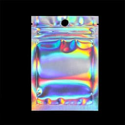 50pcs Self-Sealing Laser Small Plastic Bags for Jewelry Pouch with Clear Display Window Jewelry Packaging Gift Storage Bag