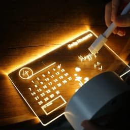 GGbingo Handwritten Message Board LED Night Light USB Rechargeable Warm Light Girlfriend Gift Home Decor Rewritable Note Lamp
