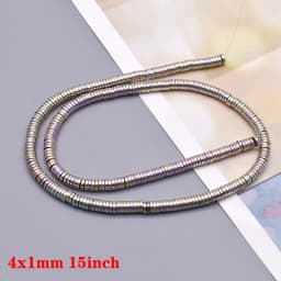 New color Natural Stone Hematite Beads Heart square Round disc Loose Spacer beads For Jewelry Making DIY