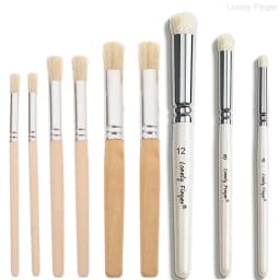 Miniature Paint Brushes Drybrush Set, Acrylic Paint Brushes for Oil, Watercolors, Tabletop, Figurine