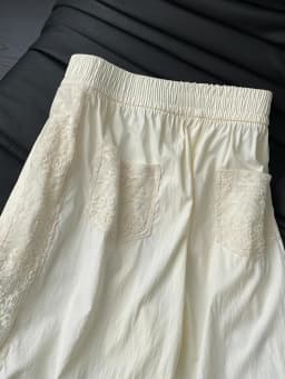 Zoki Lace Patchwork Sweet Pants Women Casual Korean High Waist Fashion Straight Trousers Loose Chic Female Summer Design Pants