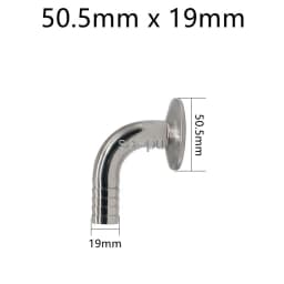 SAP 19/25/32/38/51mm SS304 Sanitary Hose Barb Pipe Fitting 1.5/2" Tri Clamp 90 Degree Elbow Hose Adaptor Clamp Hose Barb Fitting