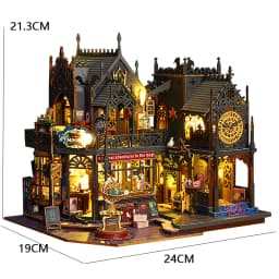 DIY Wooden Miniature Building Kits 3D Puzzles Castle Casa Doll Houses With Furniture Lights Dollhouses For Friends Birthday Gift