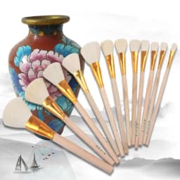 12/24pcs Art Wool Brush Set For Ceramic Glaze/painting Coloring Watercolor Paint Acrylic Craft DIY Painting Pen Art Supplies