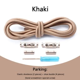 1 Pair No Tie Shoelaces For Sneakers Elastic Shoelace Metal Spring Lock Man And Woman Shoe Accessories Lazy Shoe Laces 100cm