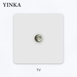 YNKA Stainless Steel Wall Light Switch White Panel with Gold Toggle ,AC110–250V Durable Scratch Resistant Decorative Wall Switch