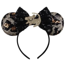 Cute Women Mouse Ears Leopard Print Headbands for Girls Baby Women Sequins 5"Bows Hair Accessories Adults Hairbands Kids Gift