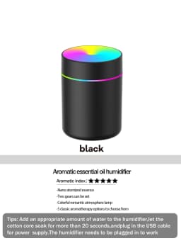 180ml Aromatherapy diffuser Humidifier Aromatherapy essential oil Air purifier Sleeping car carrying home LED 7 color light
