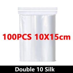 100Pcs Thicken Zipper Sealed Bags Clear Plastic Storage Bag for Small Jewelry Food Packing Reclosable Ziplock Sealing Bags