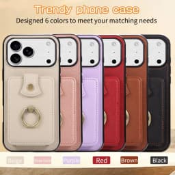 RFID Blocking Crossbody Wallet Card Holder Ring Phone Case for iPhone 17 Air 16E 15 14 Plus 13 12 Mini 11 Pro XS Max XR XS X 7 8