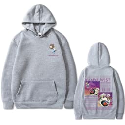 Kanye West Graduation Bear Double Sided Printed Hoodie Men Women Fashion Hip Hop Cool Sweatshirts Unisex Fleece Cotton Hoodies