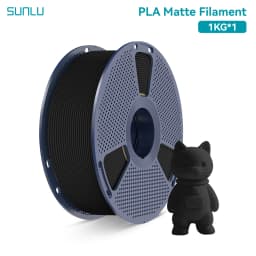 SUNLU 1Roll PLA Matte Filament 1.75mm 1kg Spool (2.2lbs) Smooth Matte Finish Neatly Wound Filament Fit Most FDM Printer