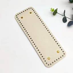 Hot Handmade Rectangular 28 * 10cm Bottom For Knitted Bag PU Leather Pad Handcraft Bag Base With Holes DIY Crochet Bag Bottom