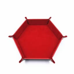 Hexagonal Flannel Dice Tray Foldable Storage Box PU Game Tray desktop Storage Box Jewelry Tray