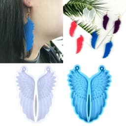 Earrings Mold Dangle Pendant Decorations Angel Wing Mirror Silicone Mold