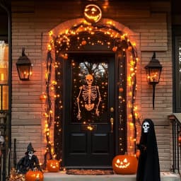 7M/12M/17M/22M Halloween Solar String Lights Outdoor Orange LED Copper Wire Fairy Lights 8 Modes IP65 Waterproof Party Decor