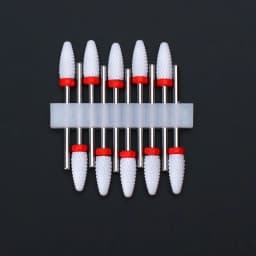 10pcs Ceramic Nail Drill Bits Set Milling Cutter for Electric Manicure Bit Flame Corn Files Pedicure Machine Polish Accesoires