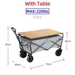 Heavy Duty Large Capacity Folding Wagon Shopping Beach Garden Pull Trolley Collapsible Folding Outdoor Portable Utility Cart