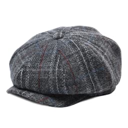 BOTVELA Tweed Wool 8 Panel Black Herringbone Newsboy Cap Men Classic 8-Quarter Panel Style Flat Caps Women Beret Hat