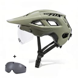 BATFOX Mountain Cycling Helmet Magnetic Lens Ultralight Adjustable Fit Road MTB Bicycle Helmet Men Women Electric Bike Gear