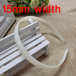 10pcs ABS Plain Headband Base 10-25 MM No Teeth Headbands White Plastic Head Hoop Bezel for DIY Girls Woman Hairwear Accessories