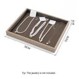 PU Leather Jewelry Display Tray for Drawer Counter Top Pendant Earrings Necklace Ring Organizer Bracelet Holder Storage Showcase