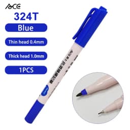 ACE 304 314 324T Dual Tip Quick Dry Oil Based Marker Pen for Lab Hospital Use Resistant to 75% Alcohol Professional Marking Tool