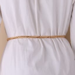 Network Woven Metal Rope Gold Chain Belts For Women Fashion Ball String Ending Thin Ladies's Waistband Decorate on Dress Shirt