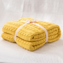 Battilo Cotton Knitted Throw Blanket Soft Cozy Cable Knit Sofa Throws Large Heavyweight Decorative Blanket for Twin Queen Bed