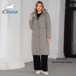 ICEbear Winter 2024 Women's Jacket Reversible High Quality Zipper Hooded Jacket Brand Fashion Parka Women's GWD4682I