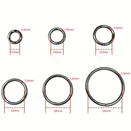 10-40pcs Metal O Ring Buckle 15-50mm Bag Strap Belt Webbing Clasps DIY Hardware Accessories