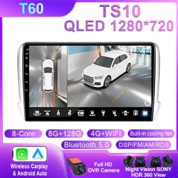 Android Car For Peugeot 2008 208 2012 - 2018 Multimedia Player Navigation GPS Carplay QLED Touch Screen Auto Stereo WIFI No 2din