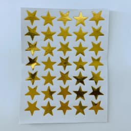 10sheets/bag Gold Star Sticker Stamping Five Pointed Star Sticker Student's Reward Sticker Teacher Praise Label