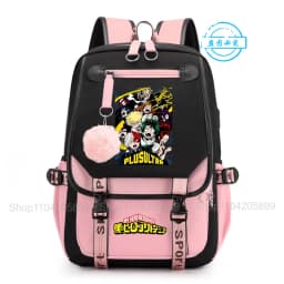 My Hero Academia Anime Print Student Backpack Lightweight Casual Daypack for Girls School Travel