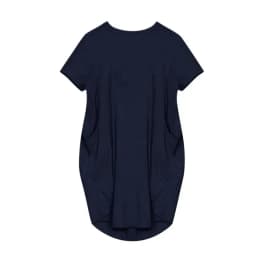 Plus Size Women Short Sleeve O-Neck Loose Casual Dresses Casual Short Sleeve Shirt Mini Dresses Round Neck Pockets Sexy Female T