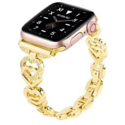 Diamond Heart Strap for Apple Watch band 40mm 44mm 38mm 44mm 45mm 49mm 42mm Metal Bracelet iWatch series se 7 6 3 5 Ultra 2 8 9