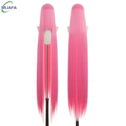 700g High Quality 59" 150cm Long Straight Cosplay Wig With Bang Blond Brown Red Green Blue Heat Resistant Hair Colors Anime Wigs