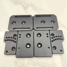 Racing Simulator Base Sinking Installation Plate CNC Full Aluminum Alloy Side Mounting Plate 10mm Thick For SIMAGIC Moza Base