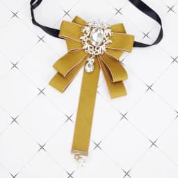 Gorgeous Bow Tie Vintage Luxury Lady Head Diamond Pearl Ribbon Tassel Brooch Chic Girls Elegant Costume Jewelry Collar Pin