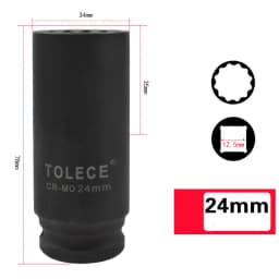1/2 inch Torx Socket Wrench Head Metric Air Pneumatic Socket Wrench Head 8-41mm Standard Durable Car Auto Truck Repair Tools