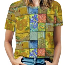 Vincent Van Gogh T-Shirts Irises Flower Print Street Fashion Oversized T Shirt Short Sleeves Trendy Tee Shirt Summer Clothes