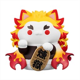 8pcs Q Version Demon Slayer Sitting Ghost Doll Tanjiro Nezuko Inosuke Zenizu Toy Figure Lucky Cat Series PVC Model Birthday Gift