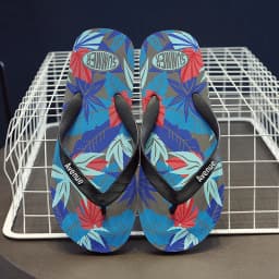 Hawaii Print Slippers Men Flip Flops Beach Sandals Non-Slip Flat Shoes Casual Slipper Indoor House Shoes for Men Outdoor Slides